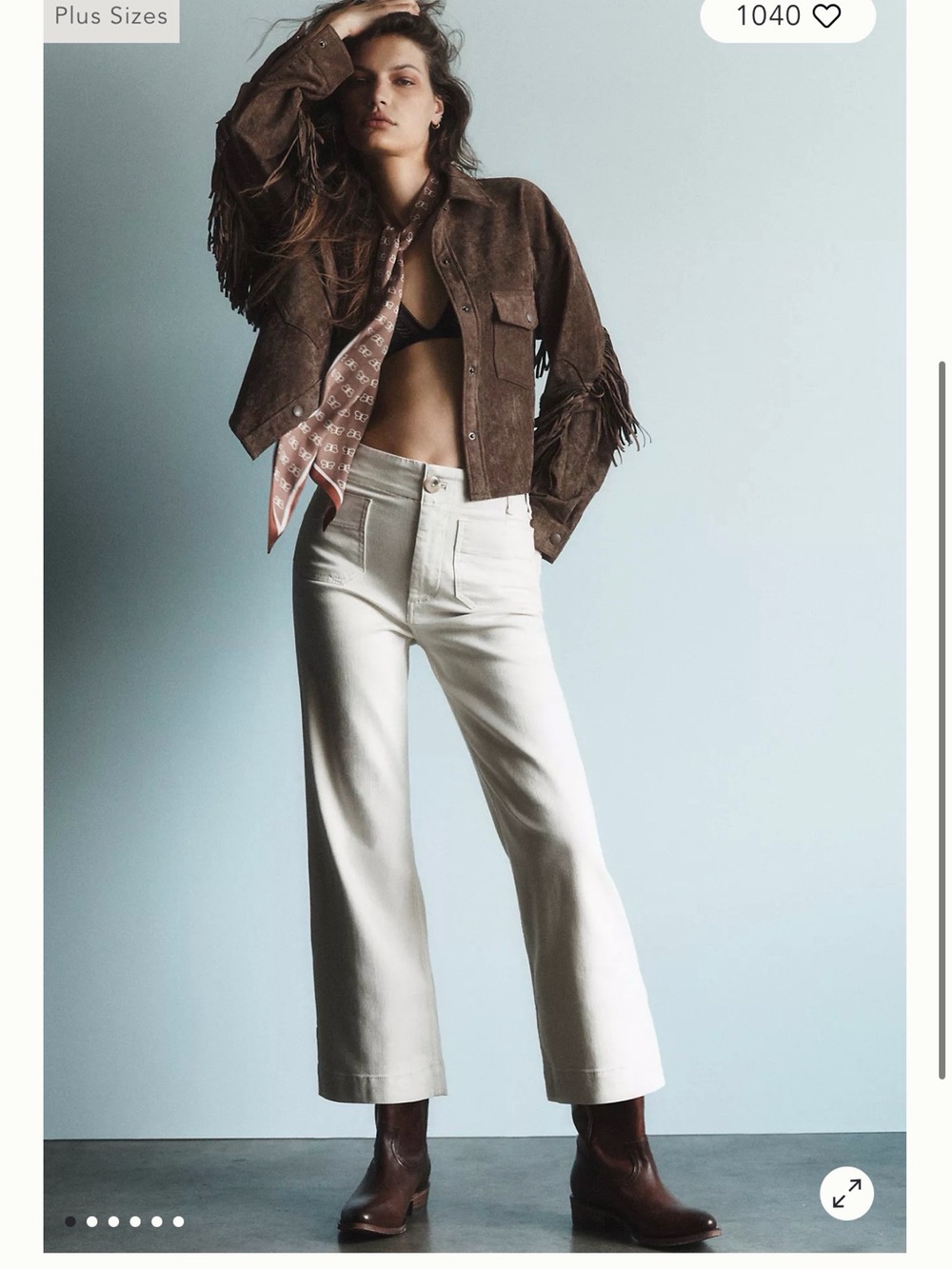 NWT Anthropologie Maeve Colette High-Rise Wide-Leg Cropped Jeans